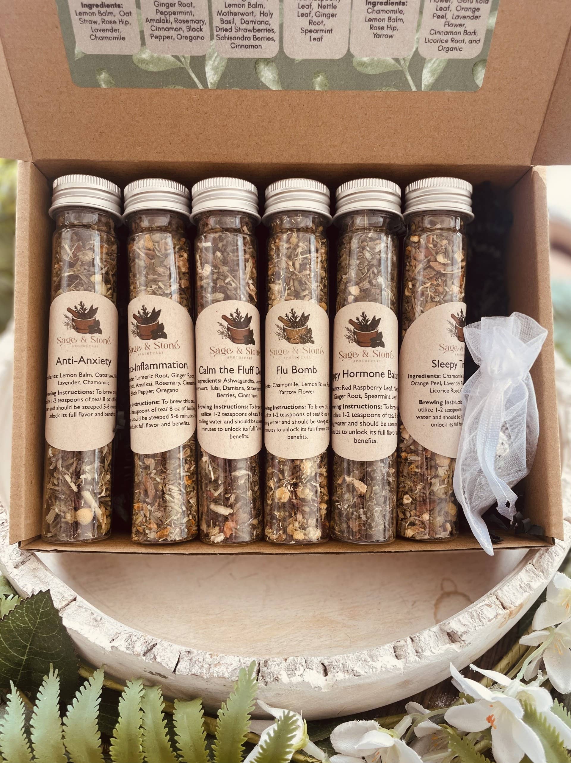 Sage & Stone Apothecary – wholesale Löst te – Hälsa & Välbefinnande Teprovpaket1