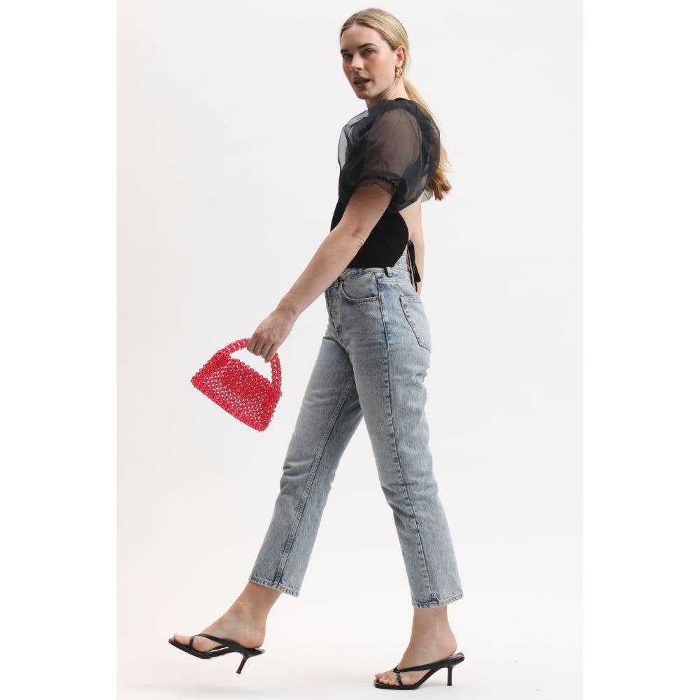 Moda Luxe – wholesale Kuvertväska - Dam – Dolly aftonväska med pärldetaljer i plast2