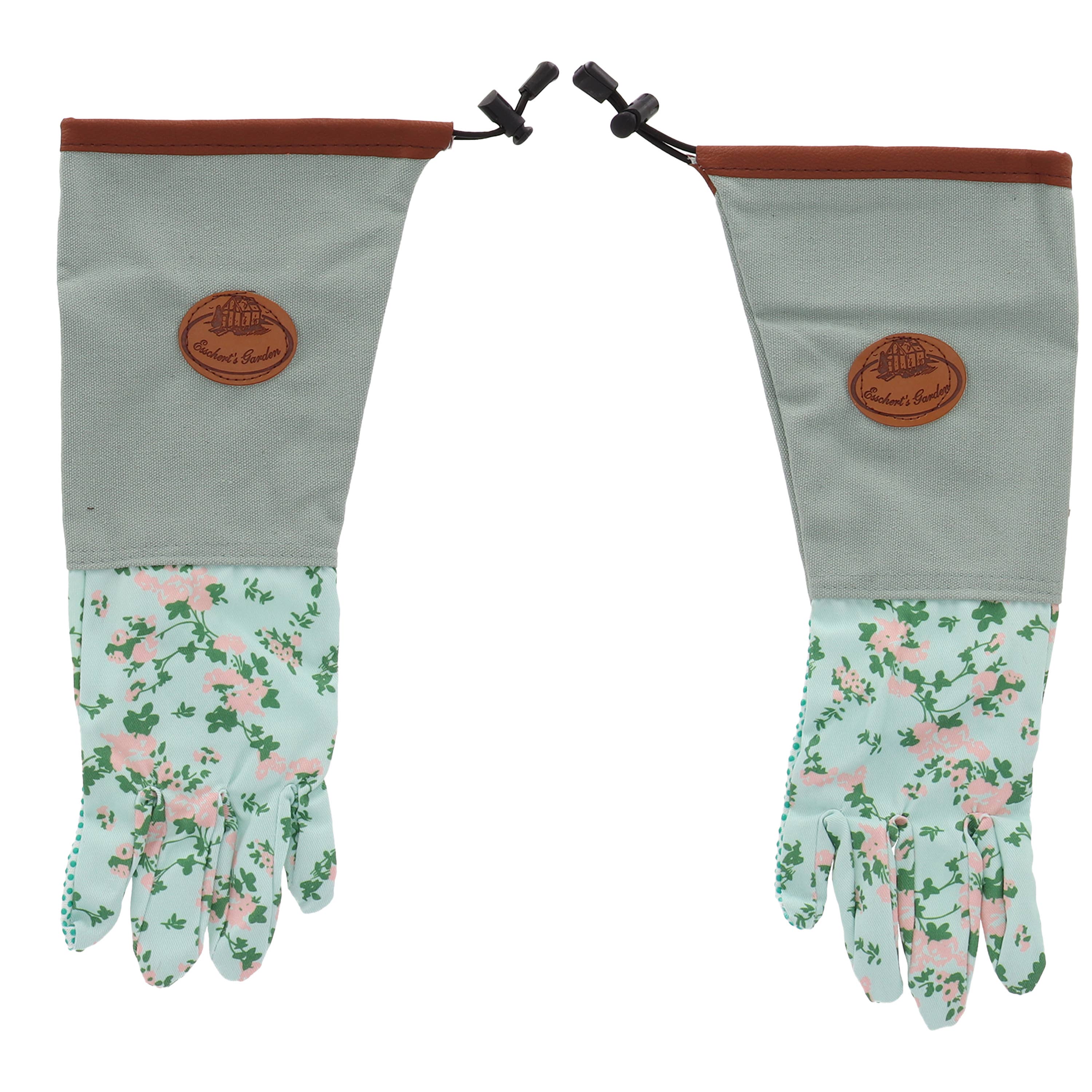 Esschert Design USA - Vente Gants de jardin - Gants de jardin longs à imprimé rose, polyester/coton1