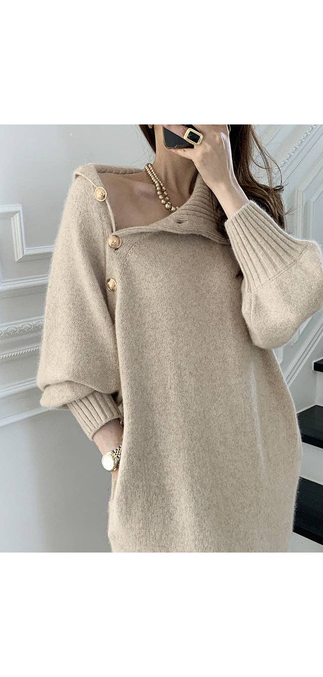 Marayn - Wholesale Dress - Women's - KoreanJapanese Knit Dress Chic Slimming and Versatile13