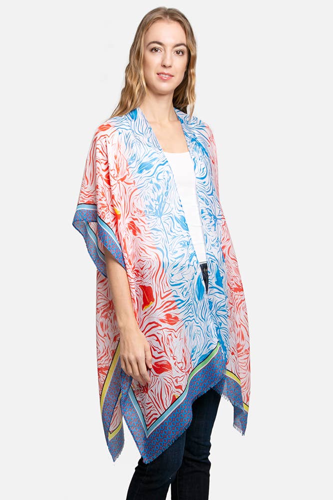 Hana - Venta al por mayor Camisola de baño - Mujer - Cubierta ondulada con estampado mixto6