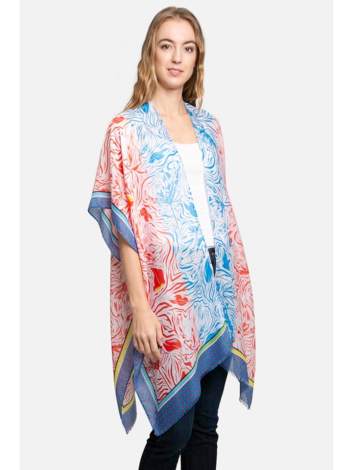 Hana - Venta al por mayor Camisola de baño - Mujer - Cubierta ondulada con estampado mixto6