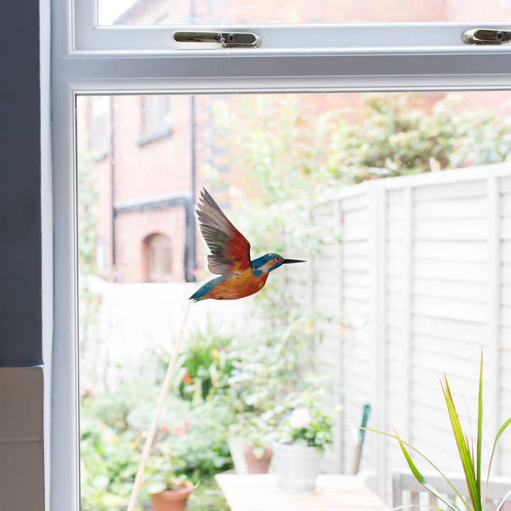 Kingfisher Decorative Bird Art | Hanging Bird Decoration for wholesale by Kate Slater