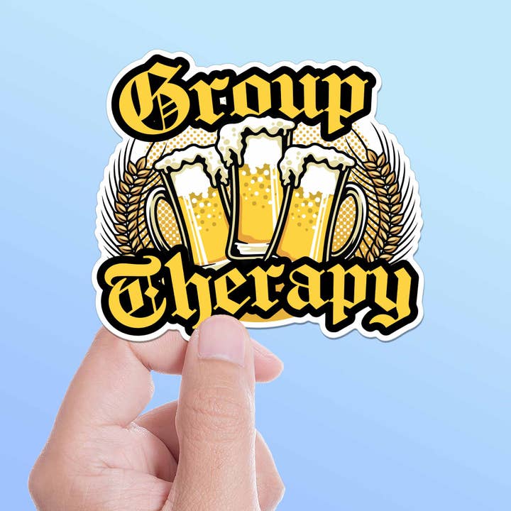 Sentinel Supply - Wholesale Sticker - Group Therapy Funny Beer Sticker