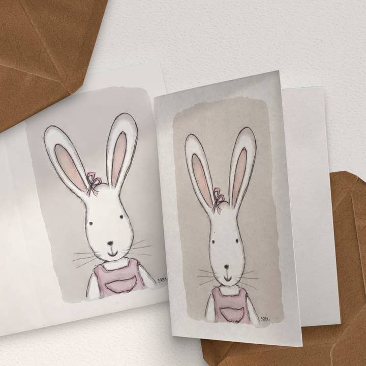 Lapin, rose clair pour la vente par Sari's ArtWork