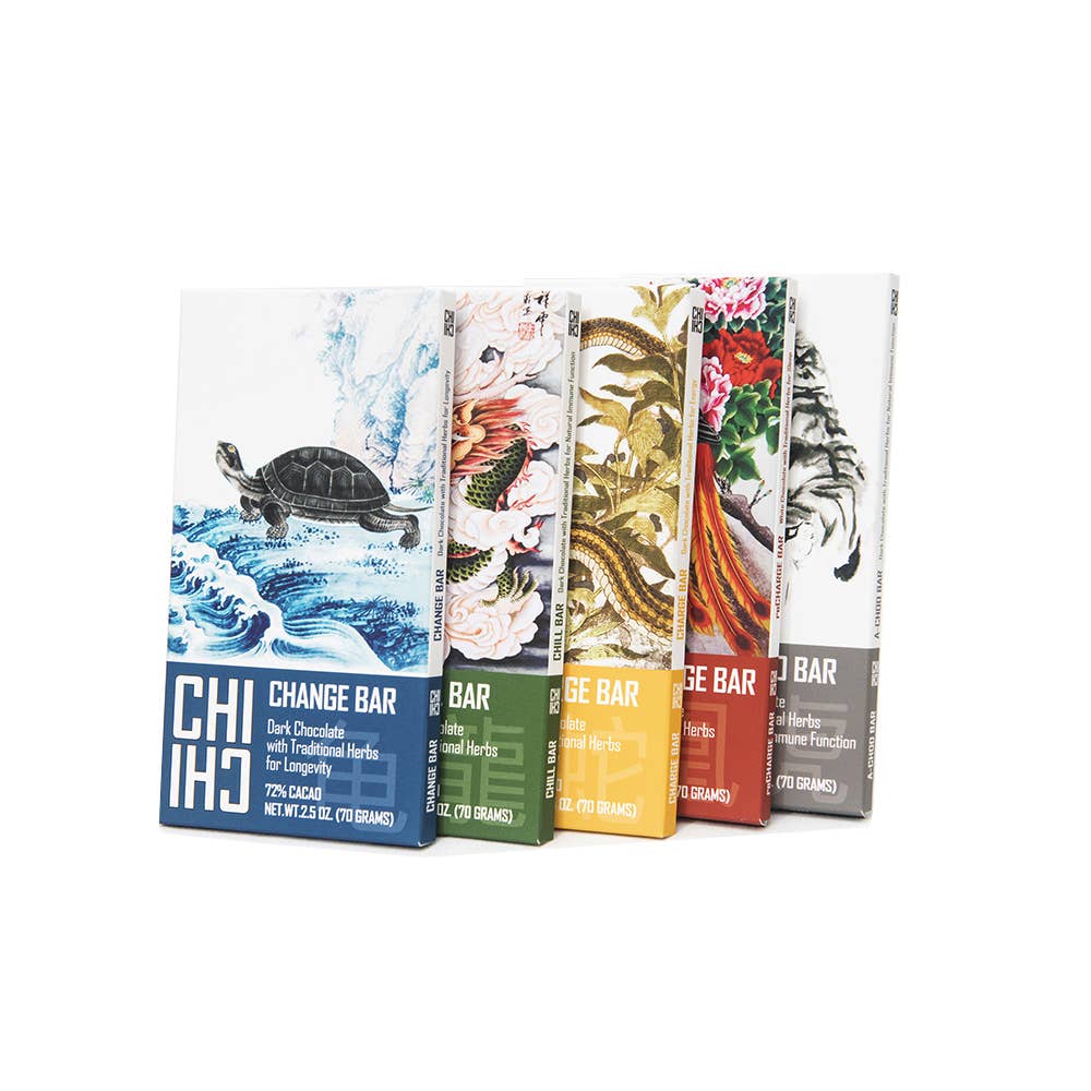 ChiChi Chocolate - Wholesale Chocolate Bar - 5 Element Bars Pack: Functional Herbal Chocolate Bars1