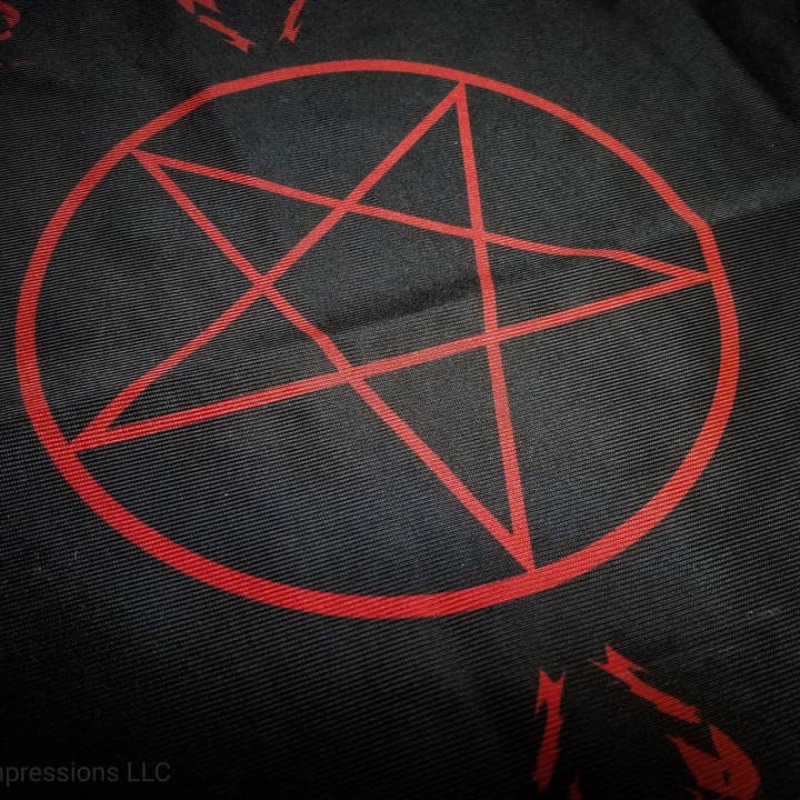 Goetic Impressions - Wholesale Tapestry/Textile - Satanic Pentagram Altar Cloth1