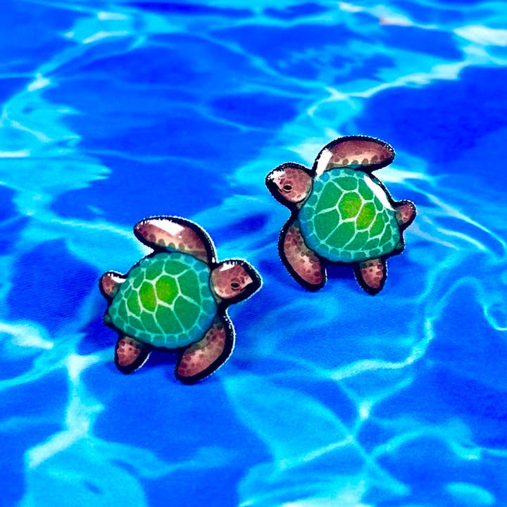 Sea Pixie Designs - Wholesale Knopjes/oorstekers - Zeeschilpad Oorbellen, Kust & Lichtgewicht4