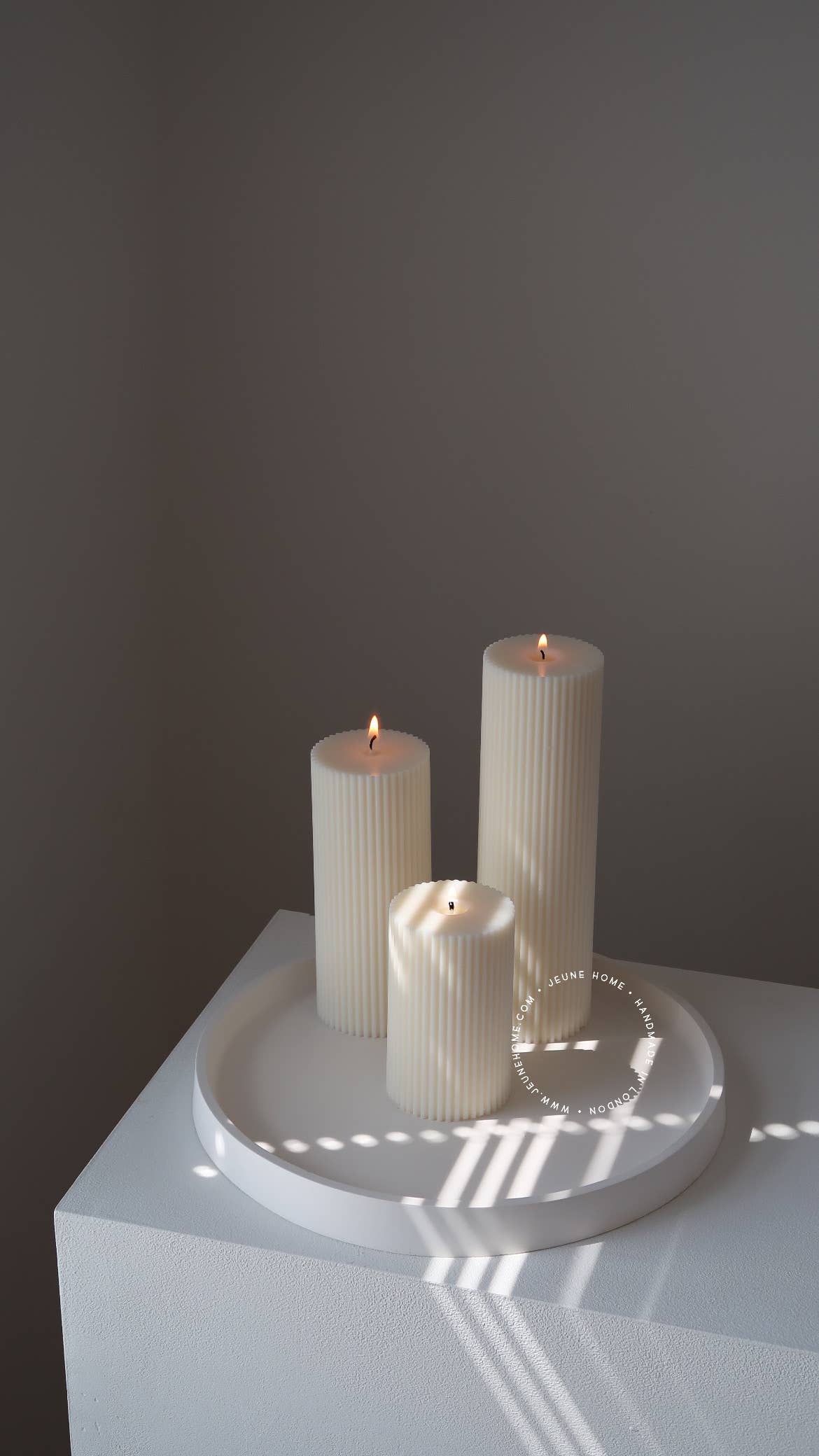 Jeune Home - Wholesale Pillar candle - Small Scented Soy Ribbed Pillar Candle | Wedding candle11