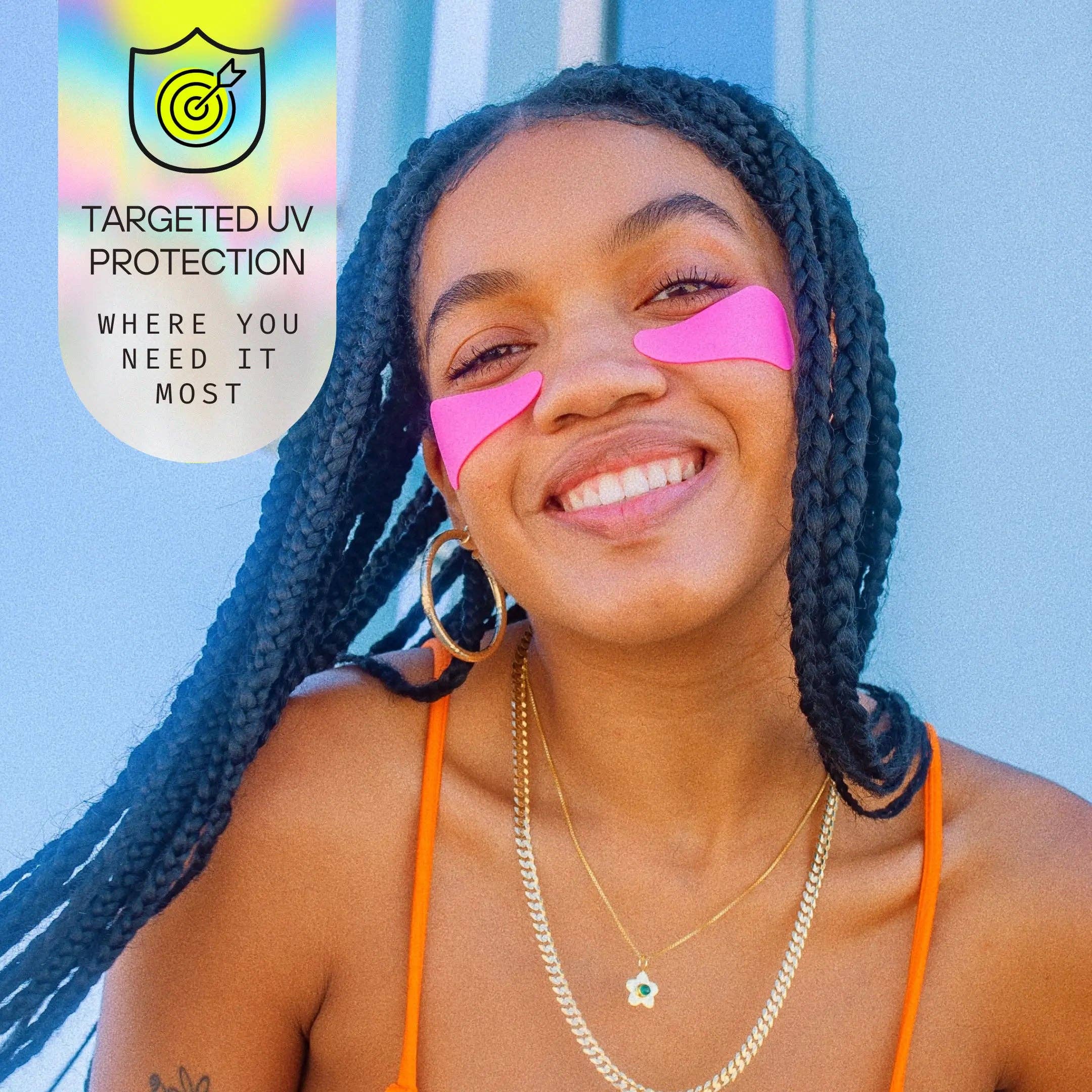 Sun Patch - Wholesale Sunscreen - Under-Eye Sunscreen Patches Neon Pink2