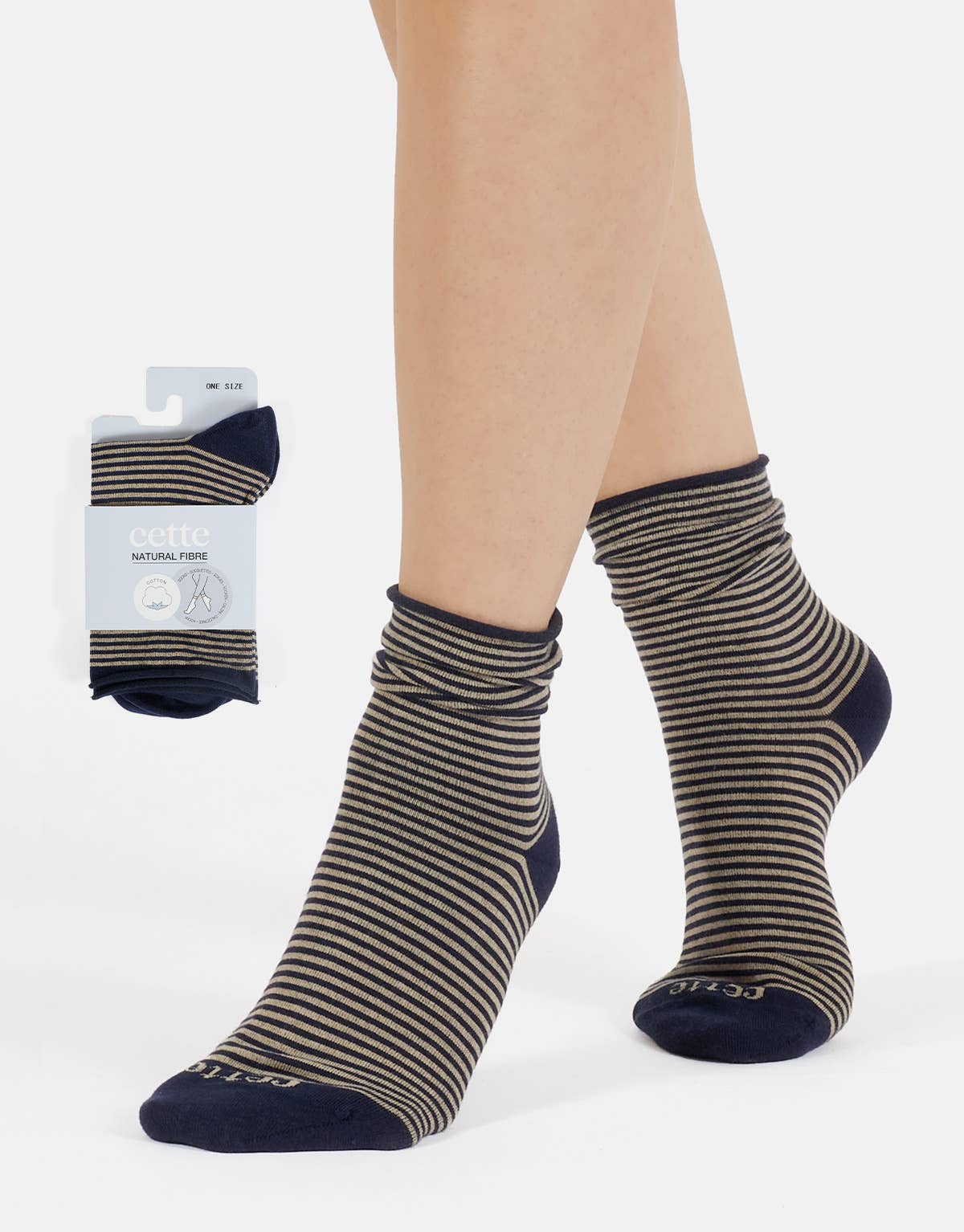 Navy Women Cotton Socks Ribbed Socks Slouchy Socks Loose Top  for wholesale on Faire0