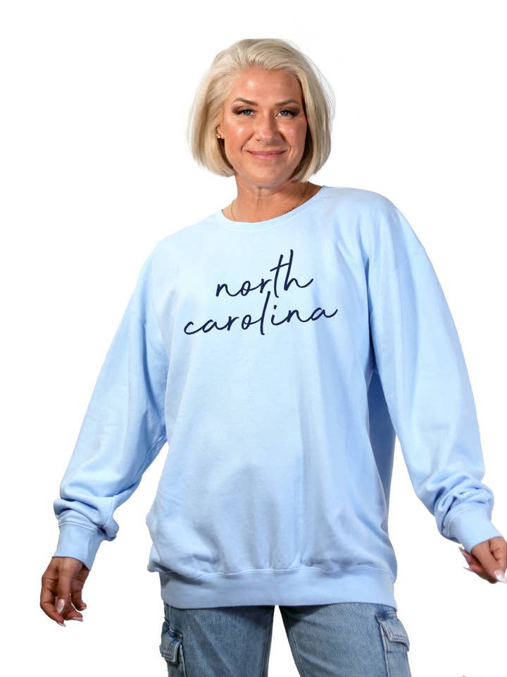 North Carolina Script Sweatshirt for wholesale by Stated Brands