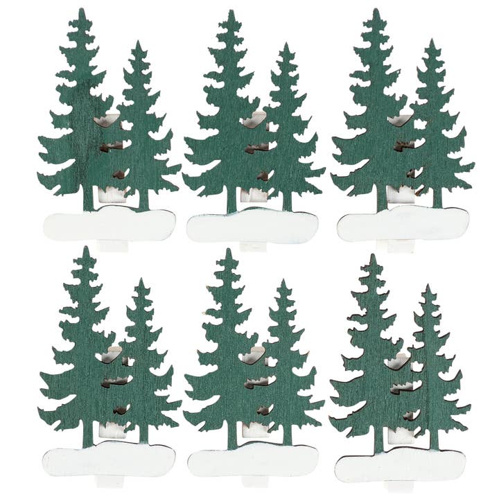 Pine Tree Place Card Holder Set for wholesale by Primitives by Kathy