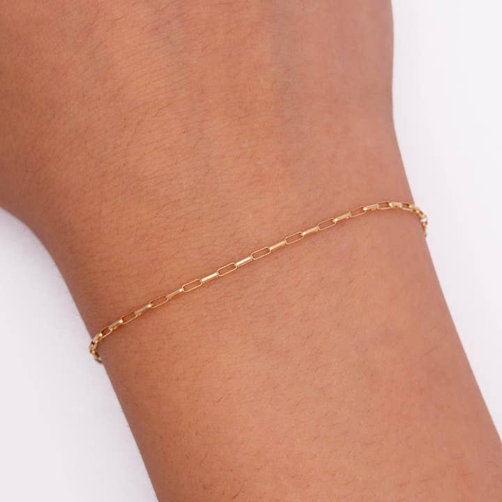 "Ferns" 14K Massief Gouden 1,3mm Getrokken Rolo Ketting voor wholesale door TPAIGE Jewelry