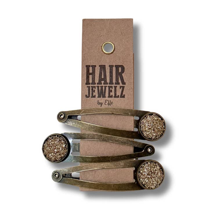 Colourclip Klik "Glitter Glow Gold" for engroshandel hos Hairjewelz by Elle