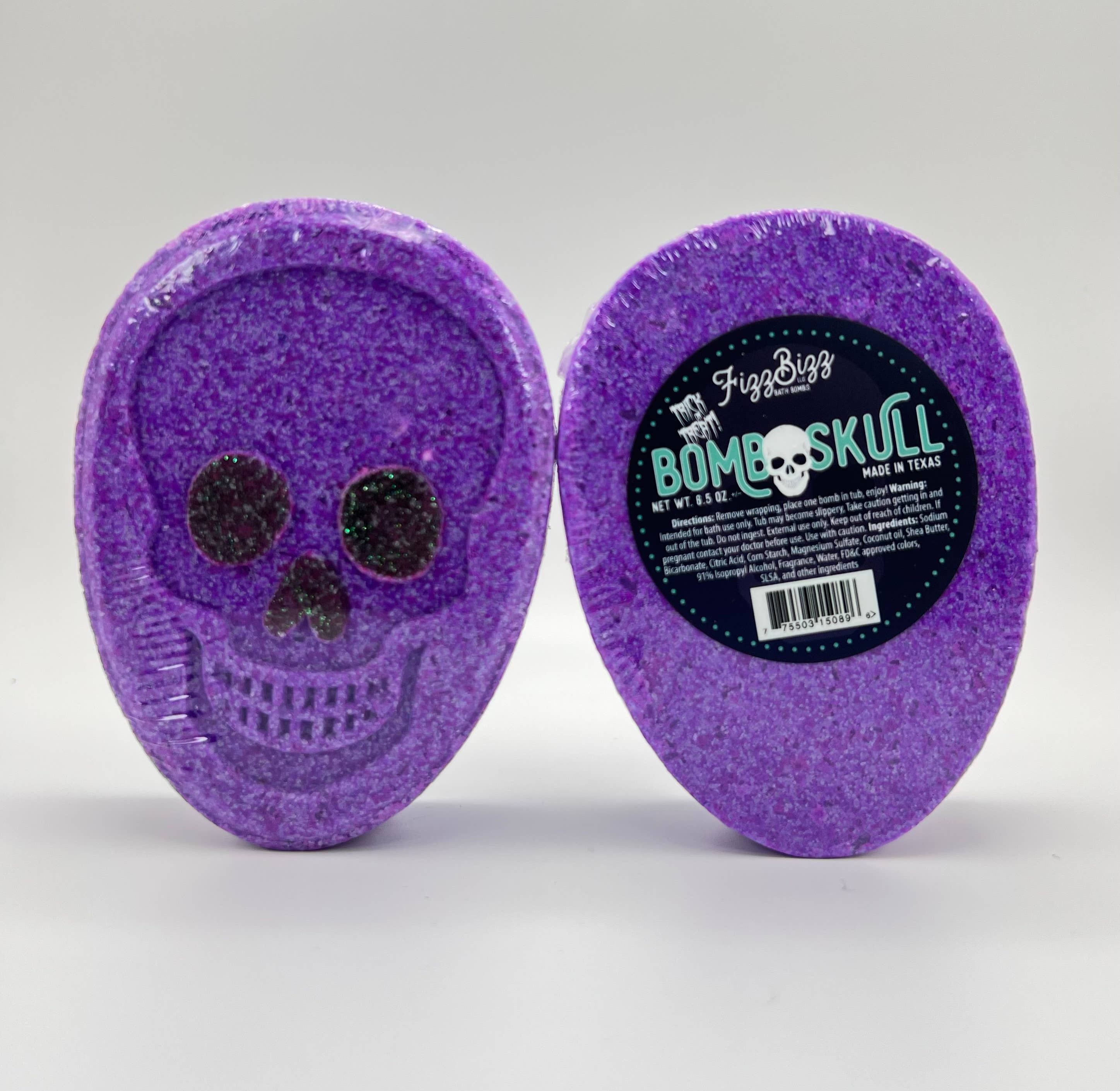 Fizz Bizz LLC - Vendita all'ingrosso Bombe/polveri da bagno - Bomb Skull - Bomba da bagno di Halloween - Fizz Bizz LLC- VACANZE4