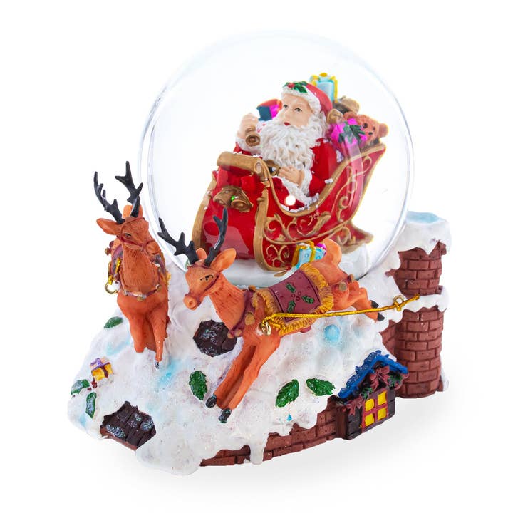 BestPysanky - Wholesale Snow globe - Santa Delivering Gifts Musical Christmas Water Snow Globe3