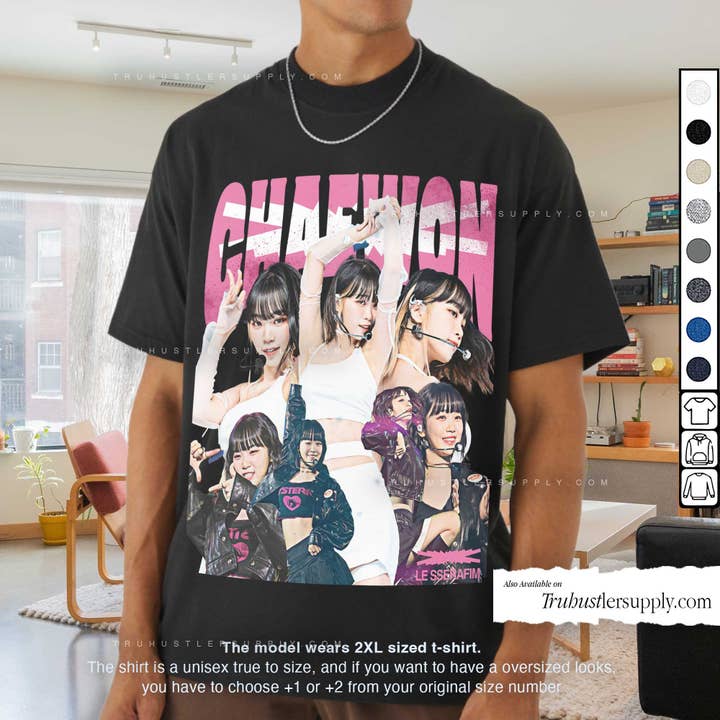 TheKingShirt - Wholesale T-Shirt (Graphic) - Women's - Chaewon Kpop Vibes - Unleash Your Style with Sserafim Vintag