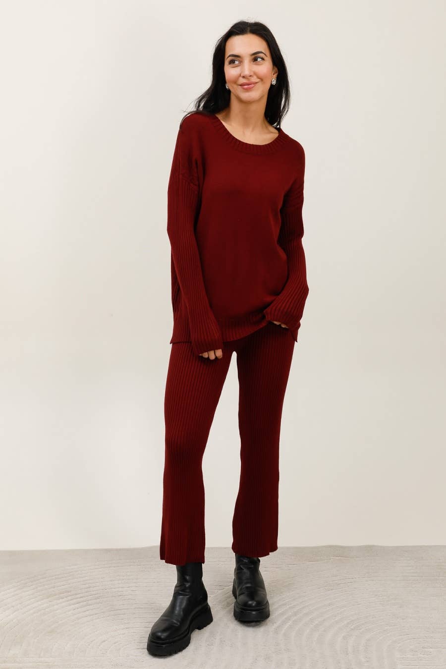 DIX-ONZE - Wholesale Lounge Set - Women's - Ribbed Premium Knit Homewear/Casual Set1