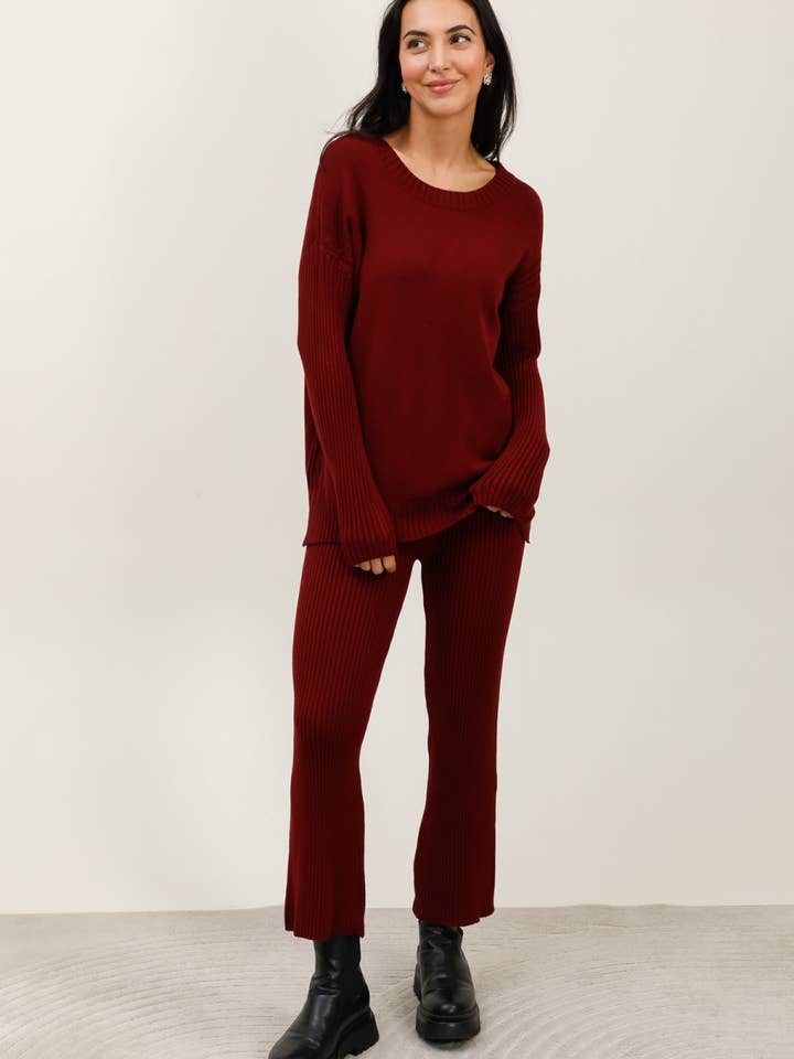 DIX-ONZE - Wholesale Lounge Set - Women's - Ribbed Premium Knit Homewear/Casual Set1