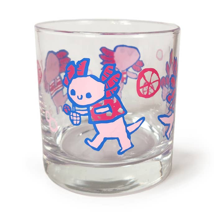 A Lot Of Axolotls Rocks Glass for wholesale by The Scott C Shop