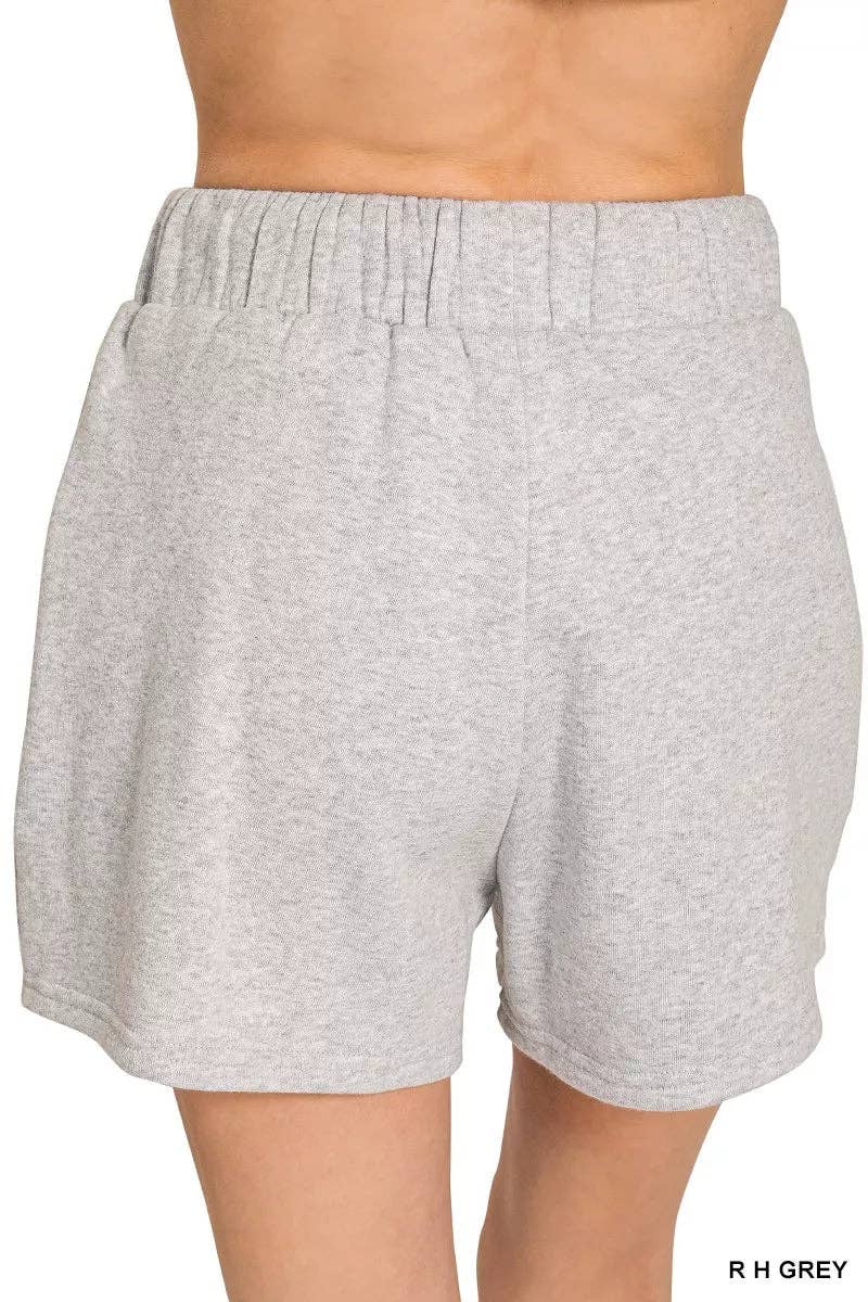 R H GREY Zenana Fleece Long Sleeve Sweatshirts & Shorts Set for wholesale on Faire4