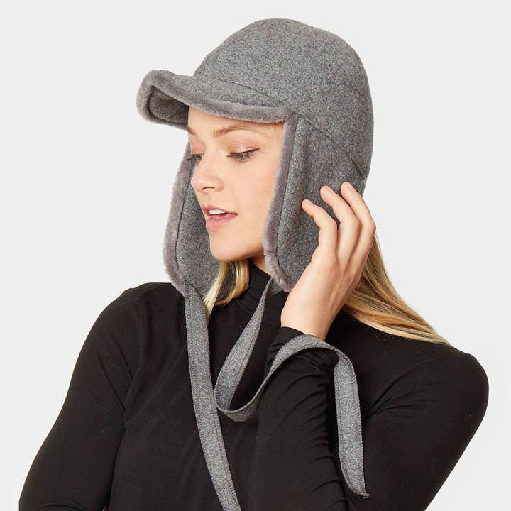 Sensibling Corp. - Wholesale Trapper/Bomber Hat - Women's - Wool Trapper Ribbon Closure Hat