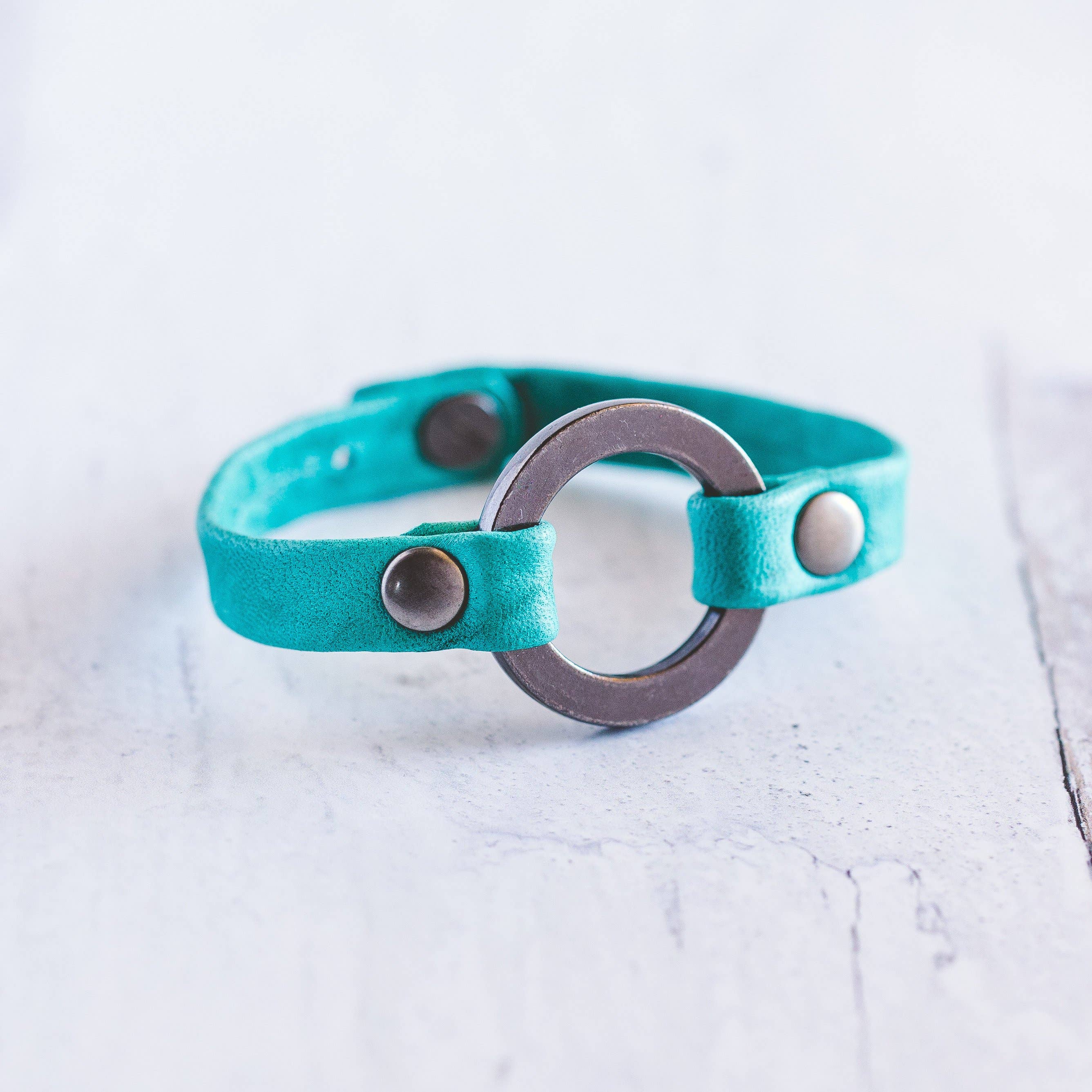 Giving Bracelets - Venta al por mayor Brazalete - Pulsera de cuero para hombre, plata envejecida10