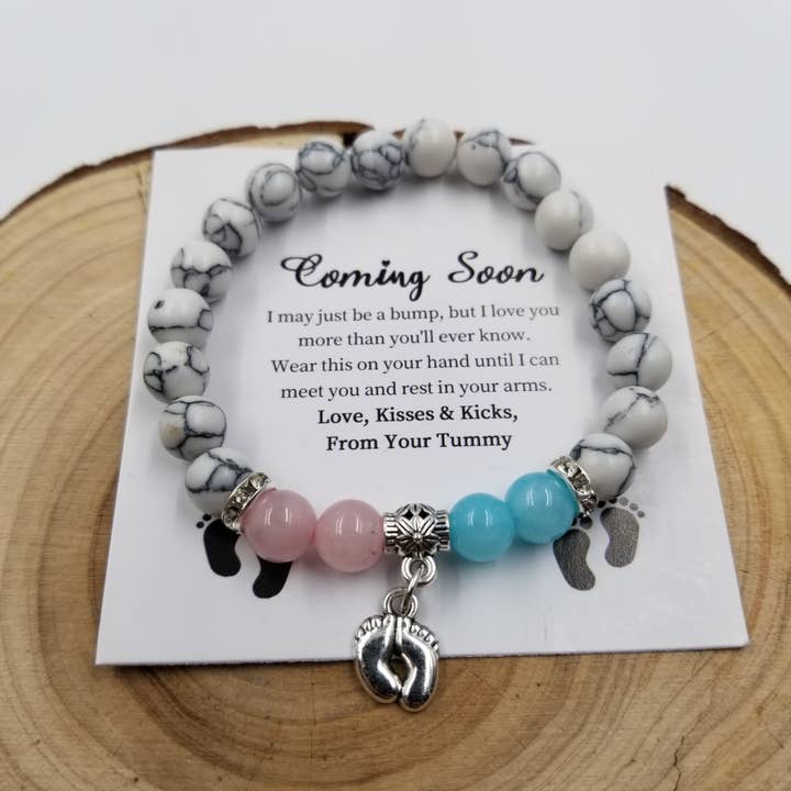CHAKRA JEWELRY - Wholesale Beaded Bracelet - Natural Turquoise Bracelet Pregnancy Gift Mother's Day Gift