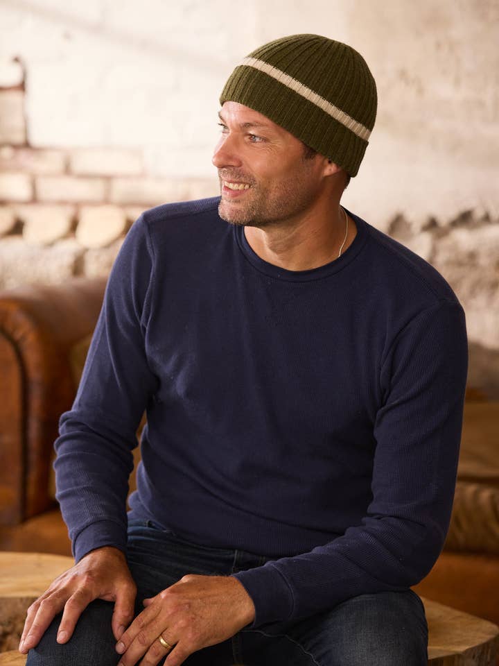 wide stripe hat for wholesale by lisa b.