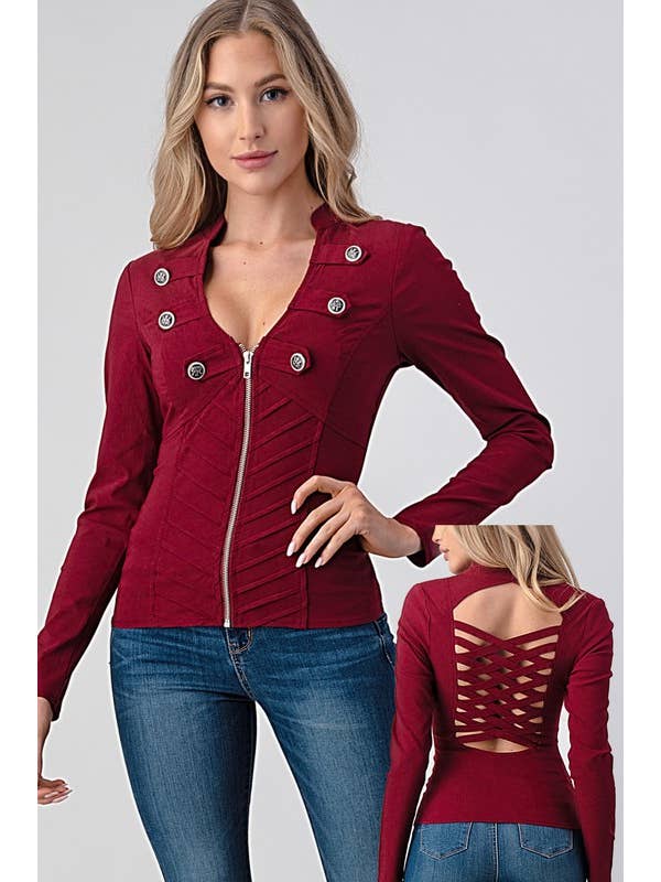 Lydia USA - Vente Veste – femme - Veste militaire à boutons9