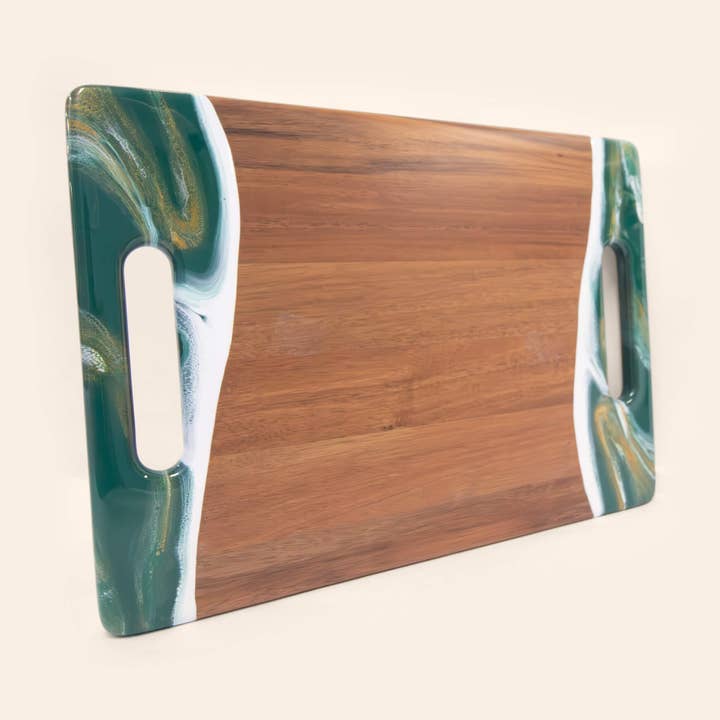 Rechthoekig acaciabord XL met 2 handgrepen voor wholesale door MESA WELL