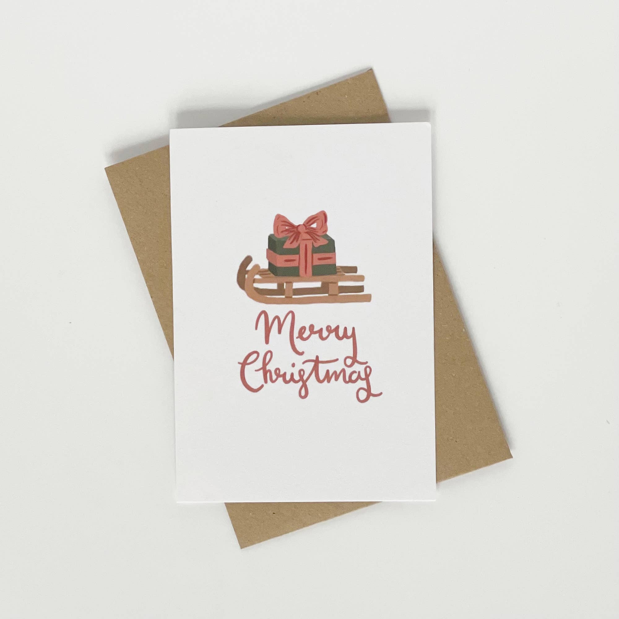 Lomond Paper Co – wholesale Christmas card – Sledge & Present Merry Christmas Card2