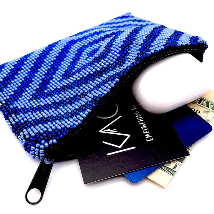 KAQCHI - Wholesale Coin Purse - Unisex - Blue Lovers Zipper Pouch3