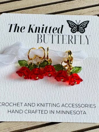 Dainty Little Tulips-Red for wholesale by The Knitted Butterfly