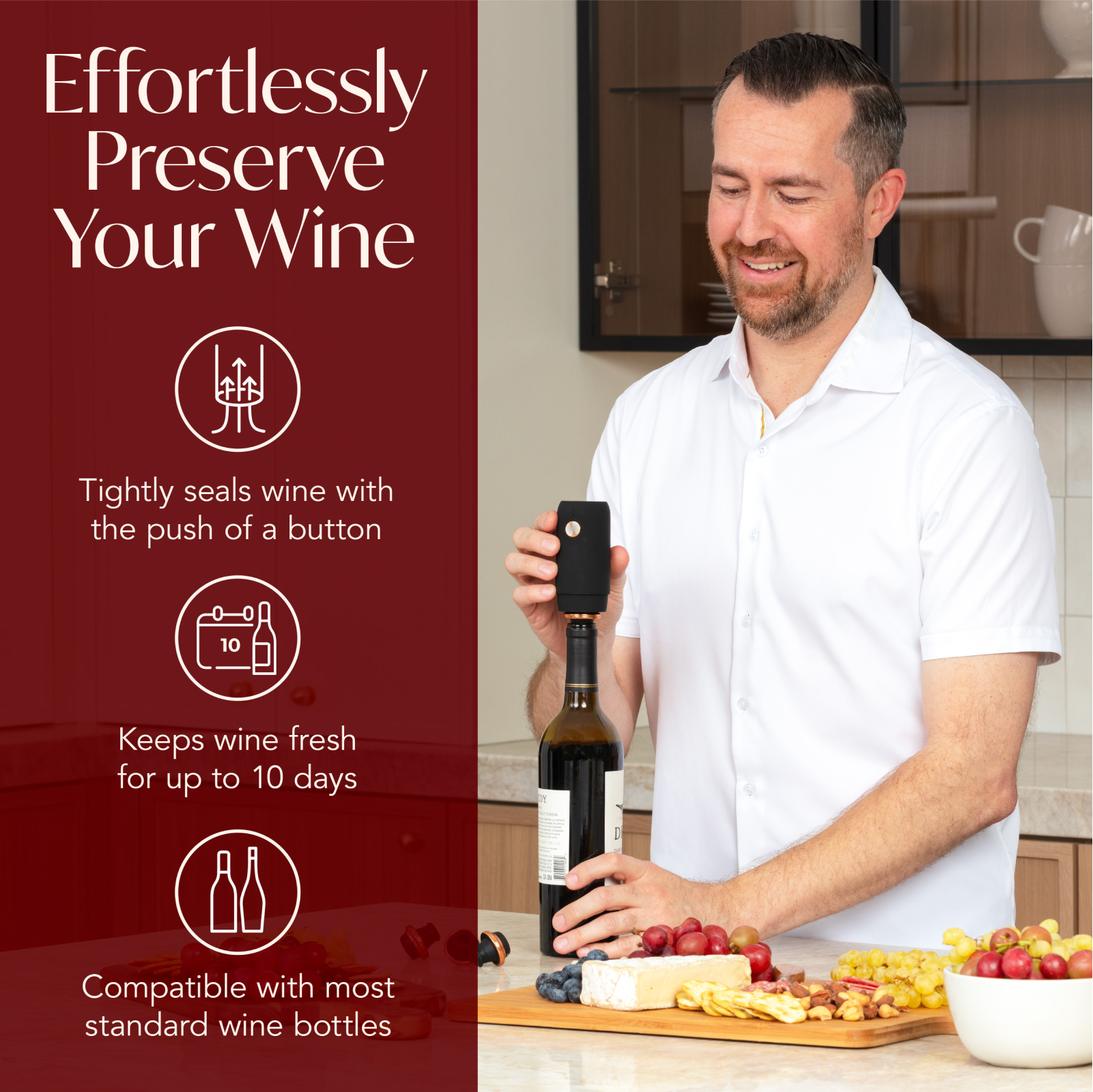 Vin Fresco - Wholesale Wine Tool Set - Vin Fresco Electric Wine Preserver, Vacuum Wine Saver1