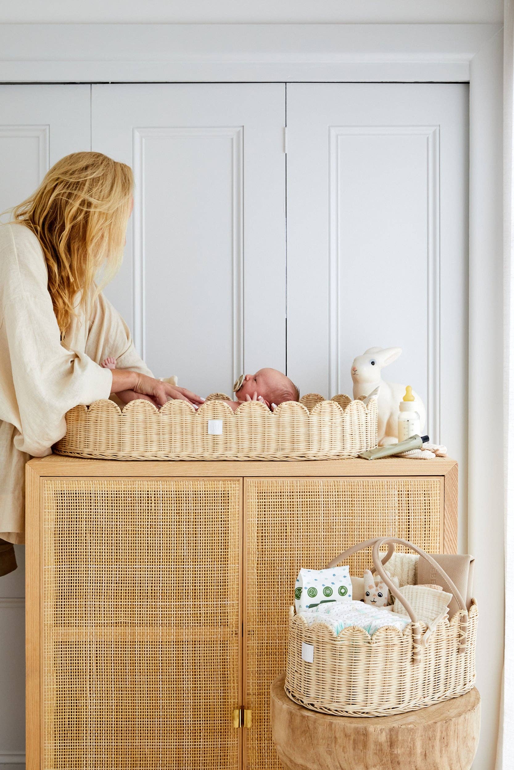 BEBE BASK® - Wholesale Changing Basket - Baby - FLORENCE BABY CHANGING BASKET SET2