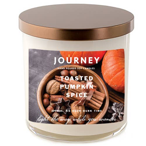 Toasted Pumpkin Spice Journey Soy Candle for wholesale by Journey Candle