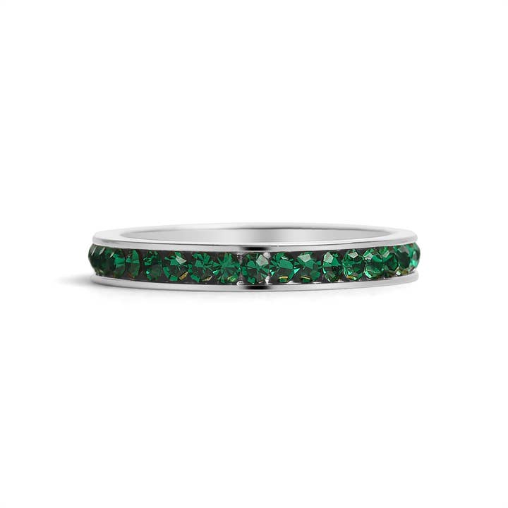 WJW - Wholesale Multi-Stone Ring - Stainless Steel CZ Eternity Ring (January-June)13
