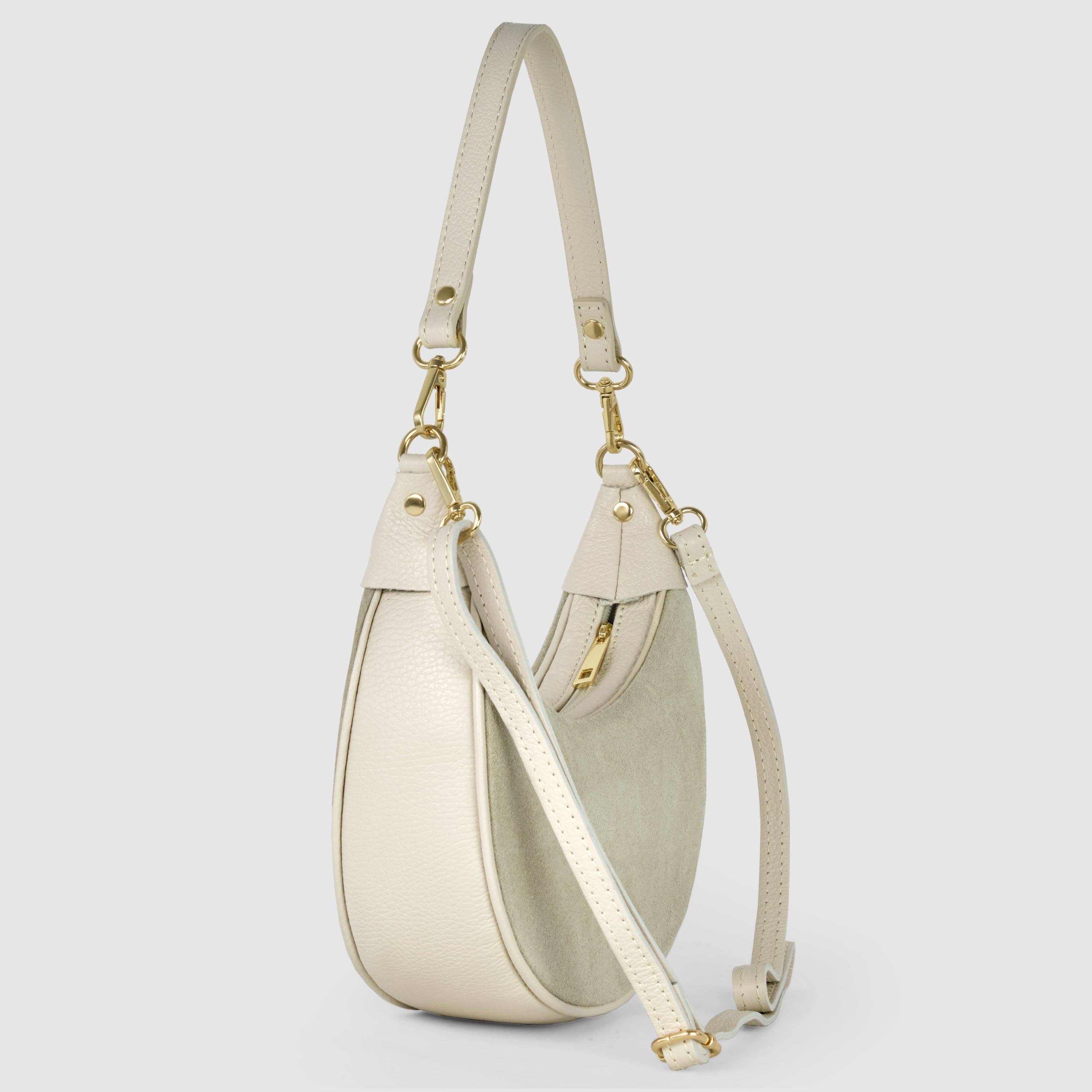 TAKEASY - Vente Sac porté épaule – femme - Sac à bandoulière en cuir suédé10