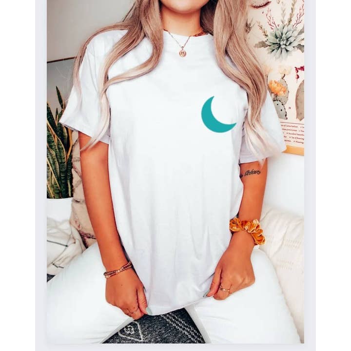 Neon Moon-shirt, Boho-shirt, T-shirt met boho-graphics, damesshirt voor wholesale door The Babe Cave Co