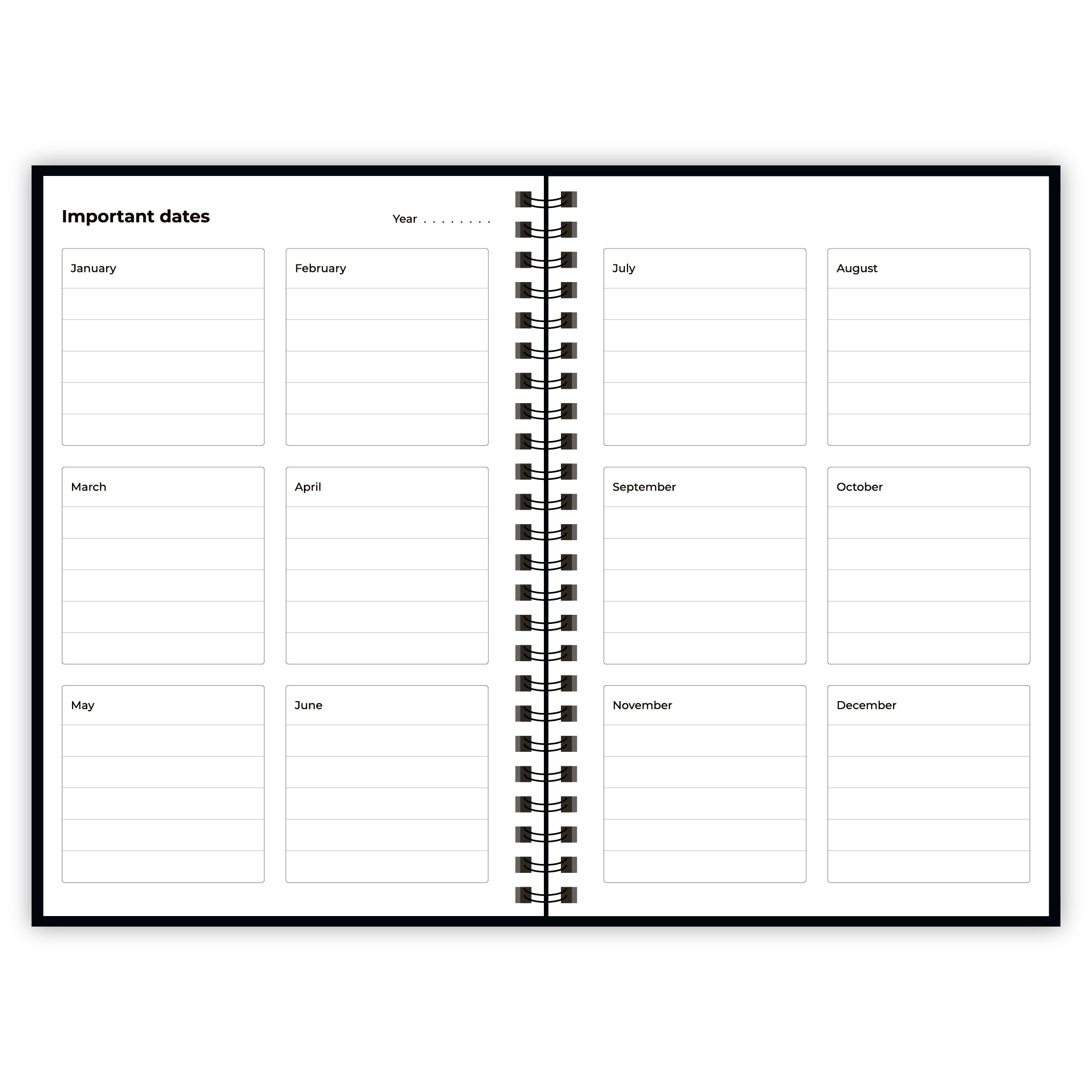 Happinote - Wholesale Notepad - Happinote Erasable Notebook A5 - Black Stone3