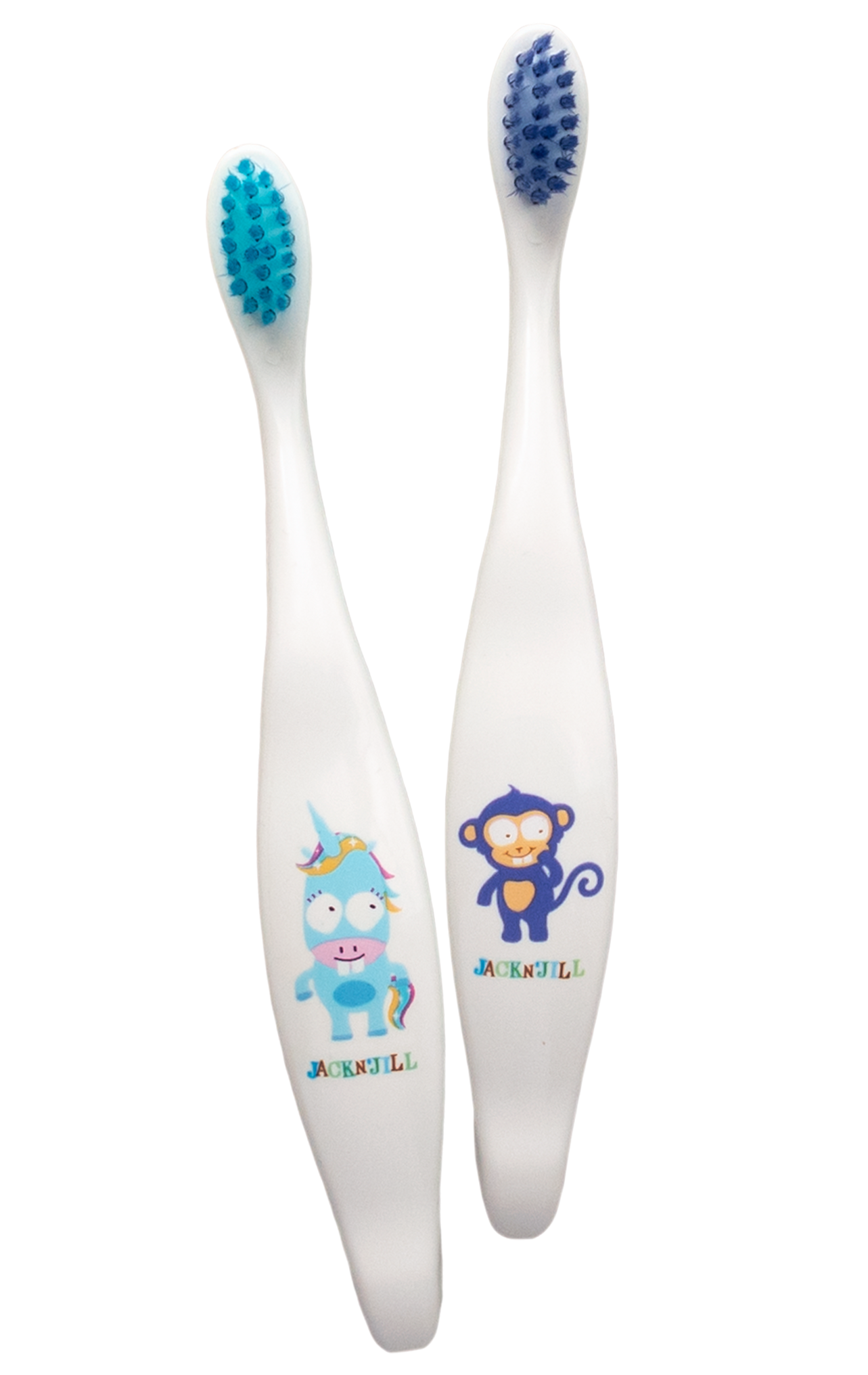 Jack N' Jill Kids & NFco - Vente Brosse à Dents - Enfant et bébé - Brosse à dents Jack N'Jill pour enfants - Assortiment licorne et singe2