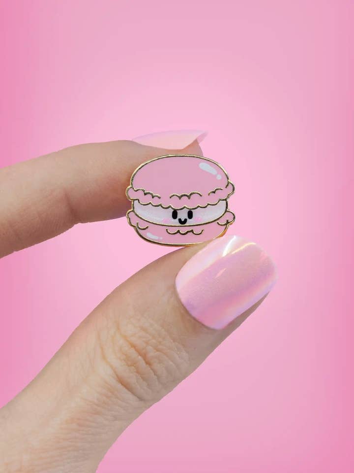 Macaron enamel pin for wholesale by Joanna Behar