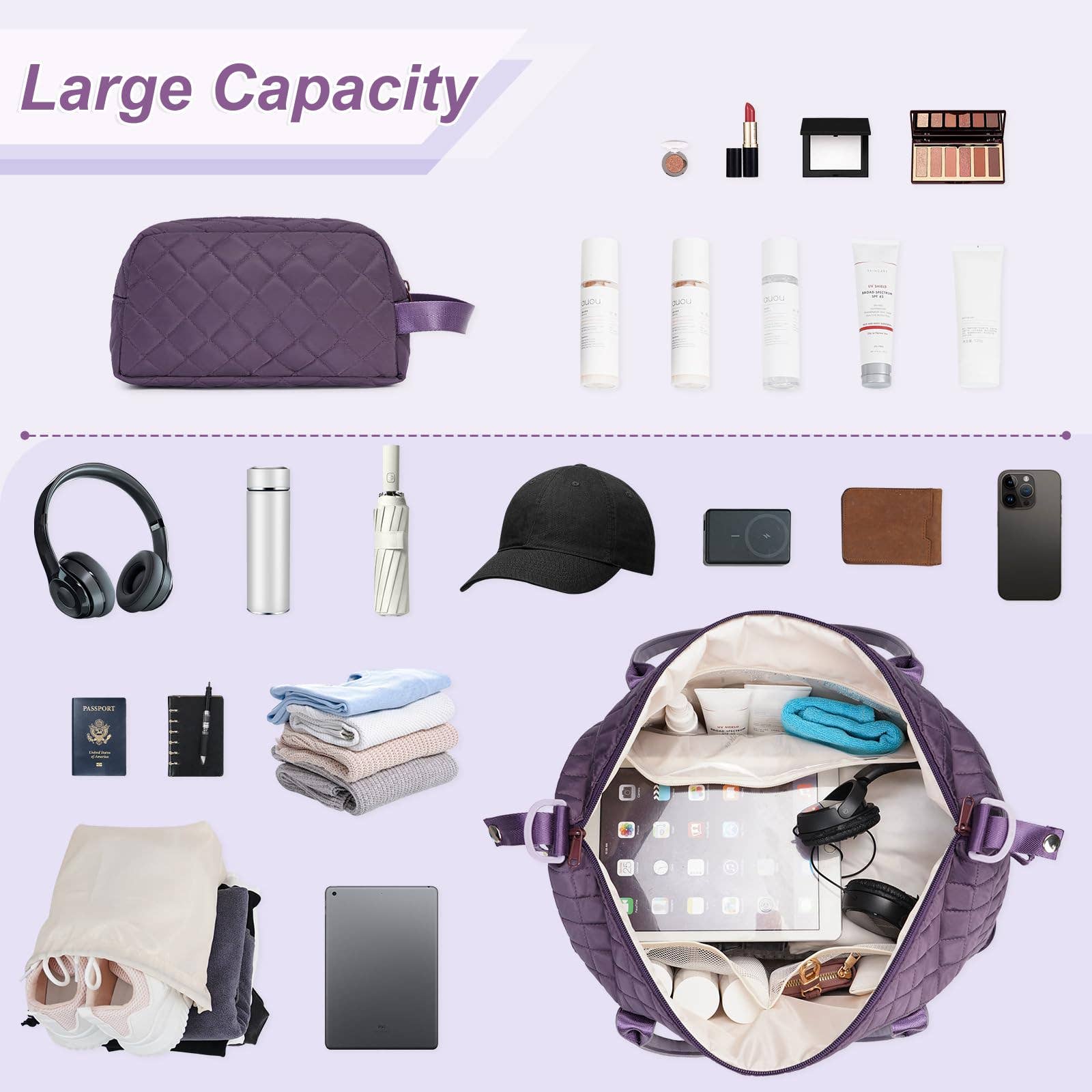 wandf – Engroshandel Stor rejse- og weekendtaske - Dame – Carry On Weekender-taske med skorum Rejsetaskesæt14