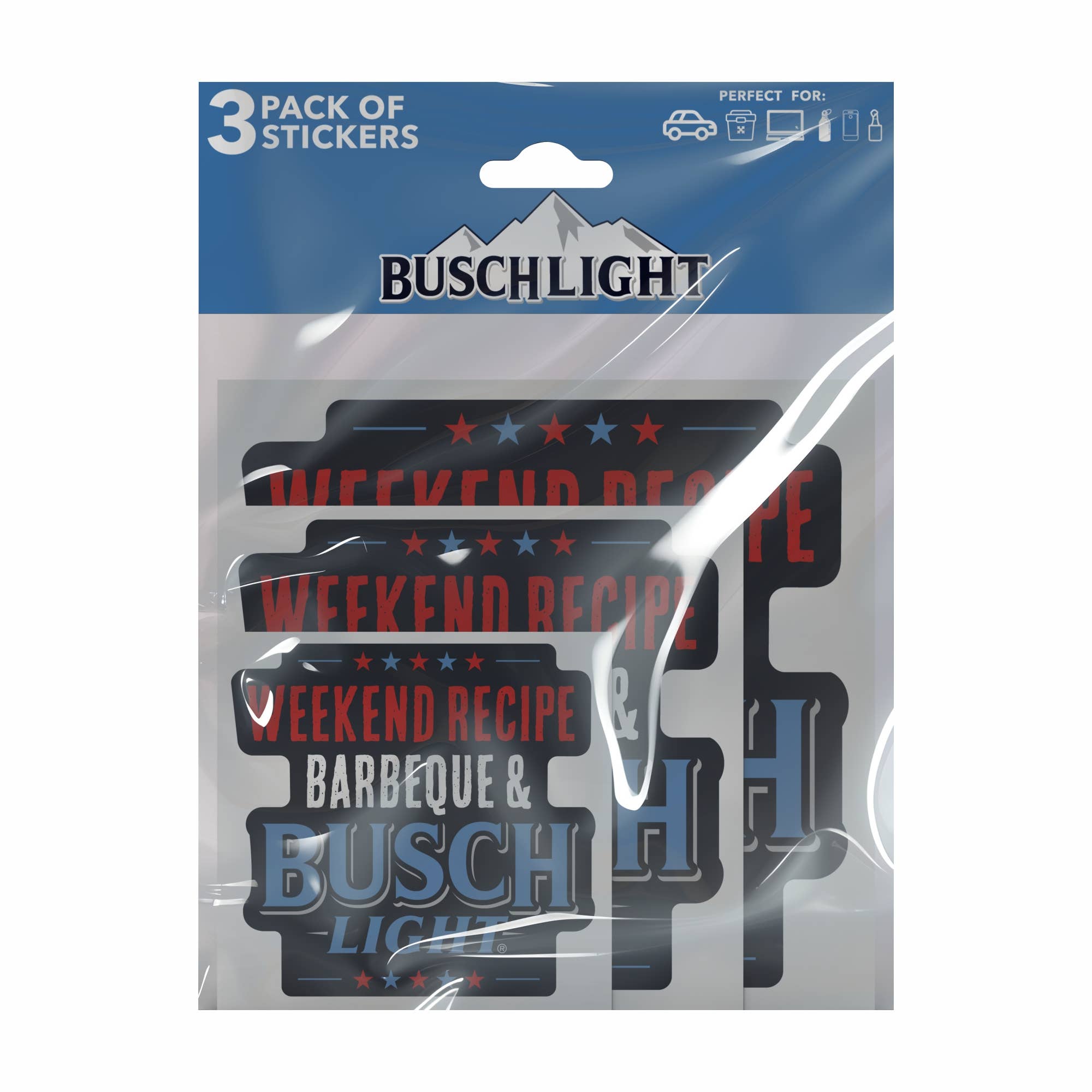 Smithco Distributing – wholesale Telefon- och laptopklistermärken – Busch Light Decal - Ölklistermärken, Busch Ljusklistermärken6