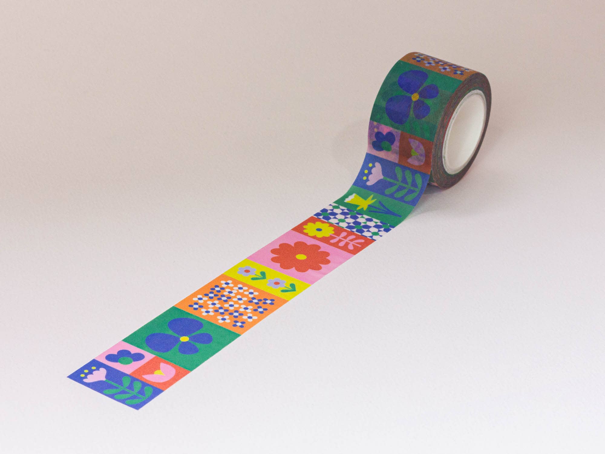 My Darlin' - Wholesale Washi Tape - Flowerblock 25mm • Colorblock Flowers Wide Washi Tape4