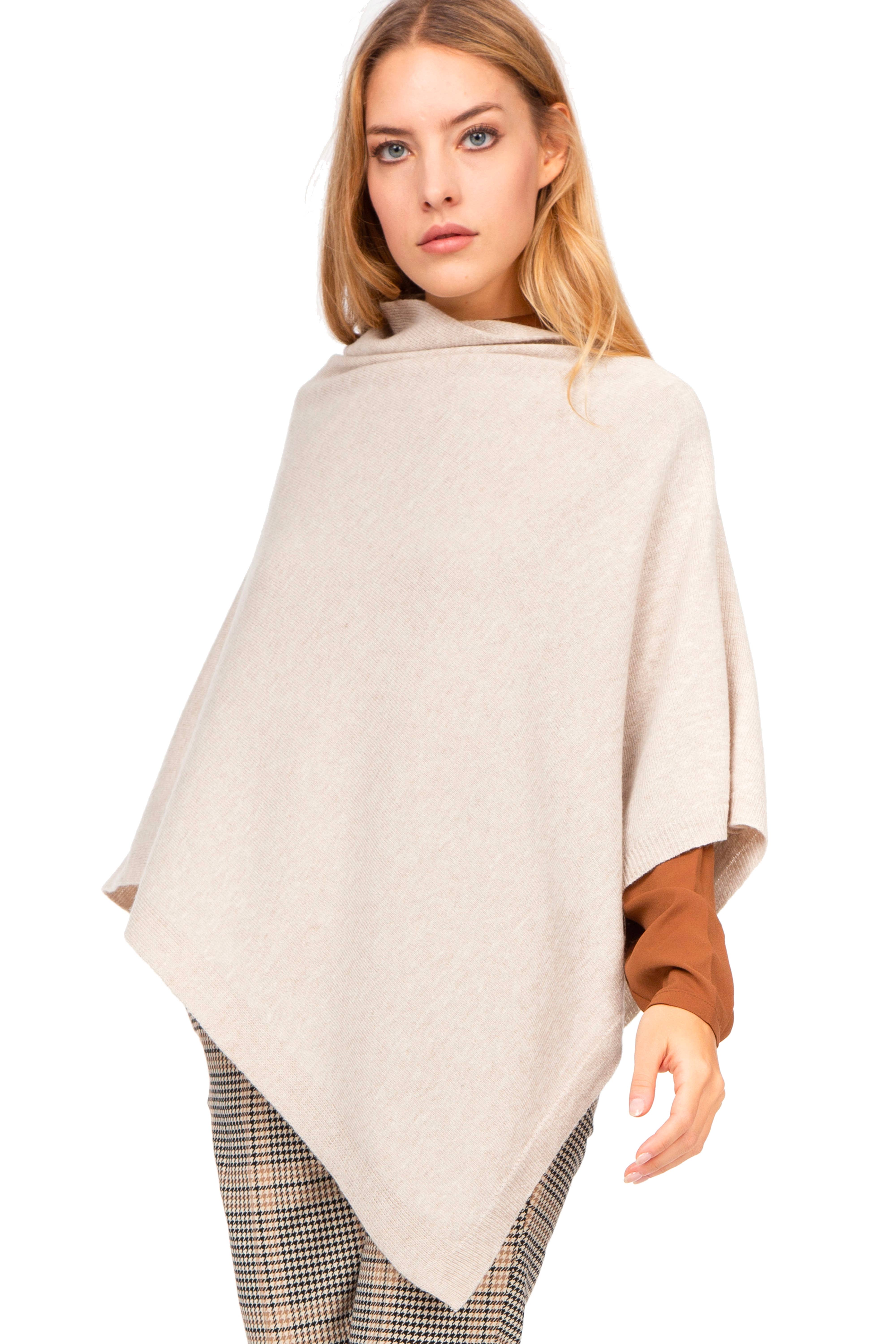Cashmere Blend Poncho for Women MARINE CASHMERE Made in Italy Includes Gift Box Delicate and Soft Cashmere Yarn 