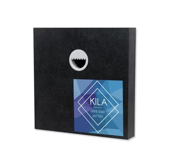 Kila-Photography - Deine Stadt auf Holz - Vente Affiche d'art - carré photo 15x15cm - Francfort sur bois3