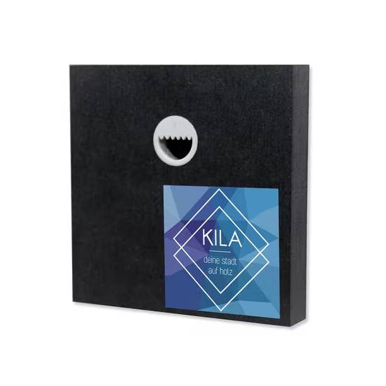 Kila-Photography - Deine Stadt auf Holz - Vente Affiche d'art - carré photo 15x15cm - Francfort sur bois3